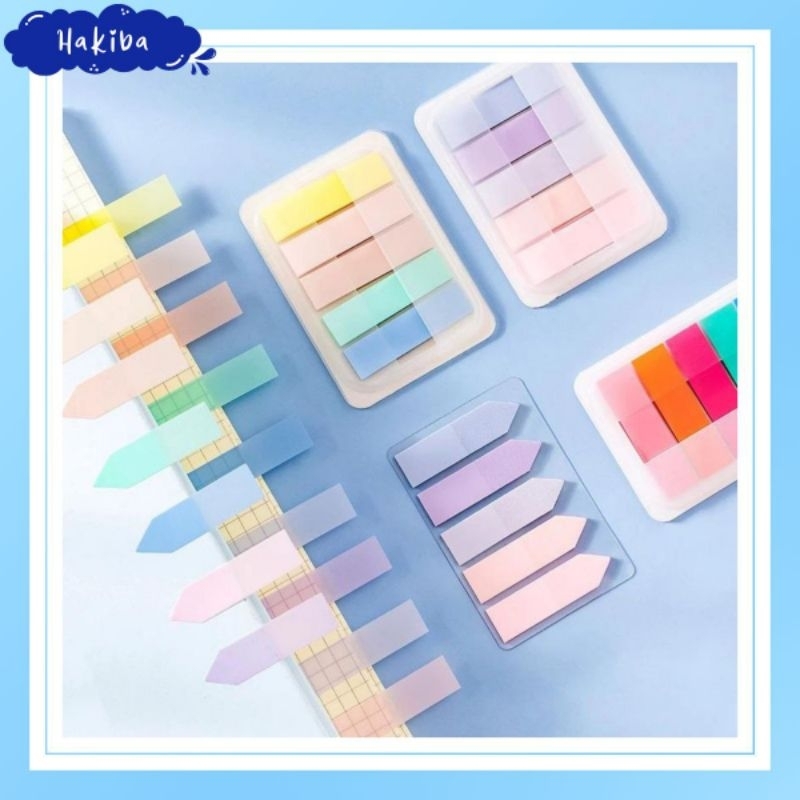 

Sticky Note Transparan / Warna Warni Note Pastel / Kertas Memo / Penanda Kertas Buku