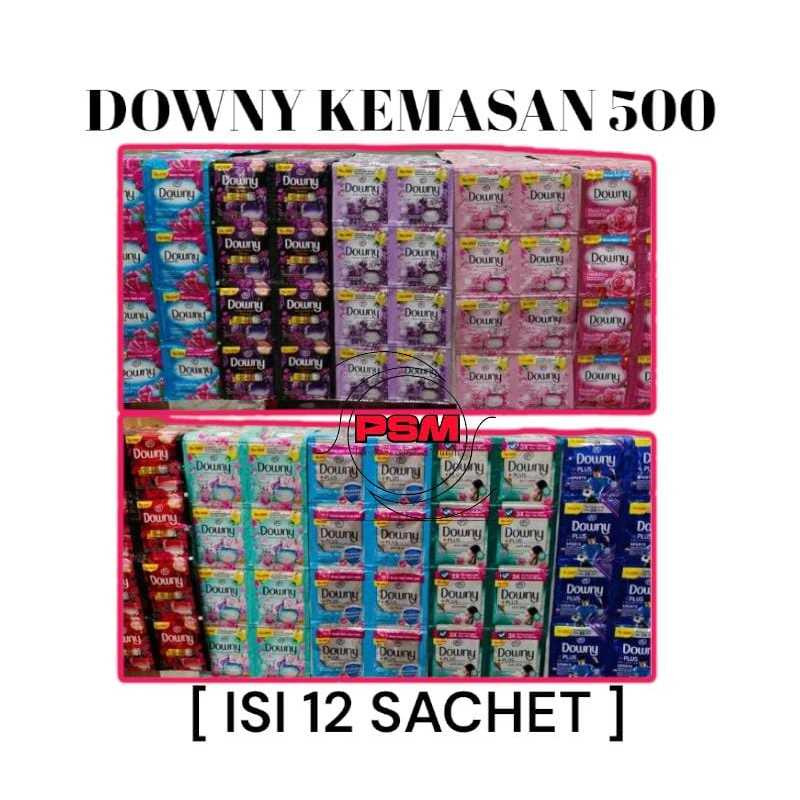 ISI 12 ~ PSM ~ Downy 500 GOPE Pwangi & Pelembut Pakaian Wangi Parfum Mewah 10ml RENCENG