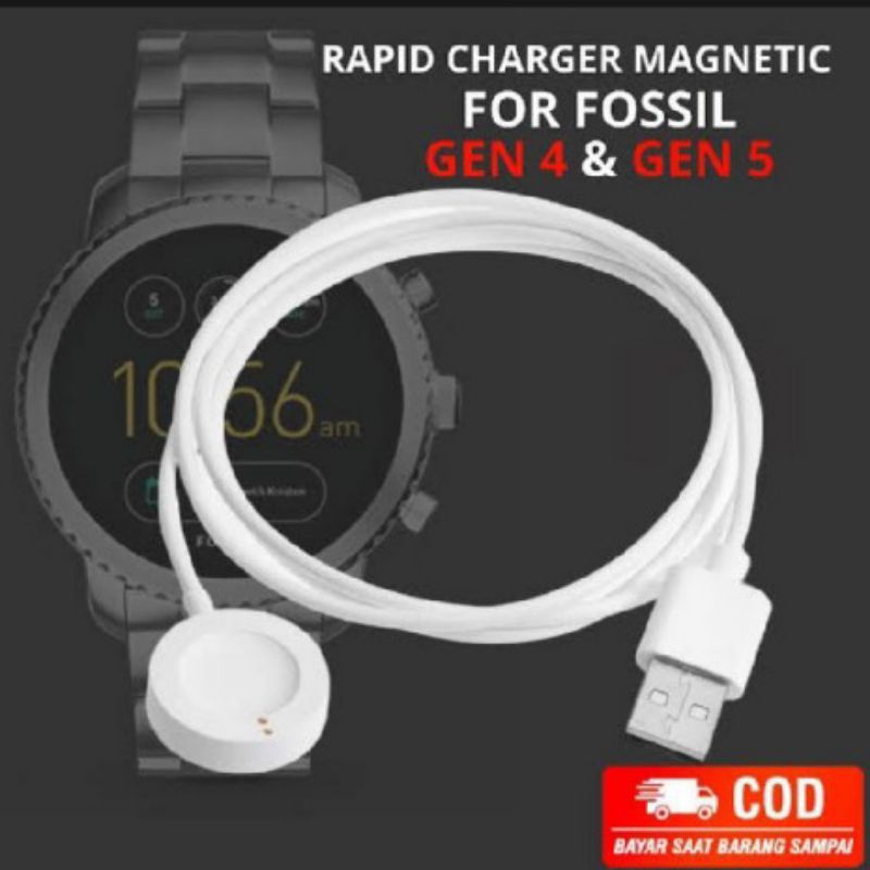 Usb Charger Smart Watch Fossil Gen 4 / 5 / 6 Magnetic Charger