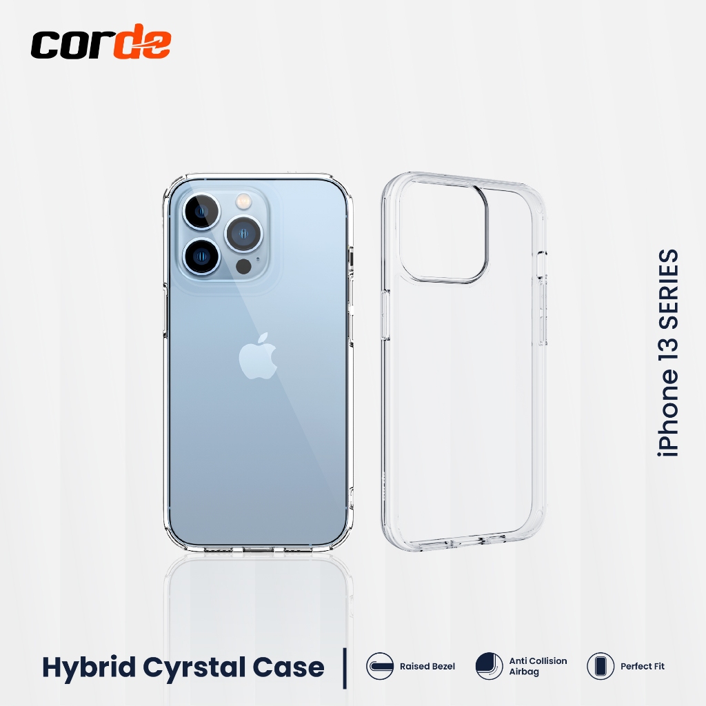 Case iPhone 13 Pro Max/13 Pro/13/13 Mini CORDE Hybrid Crystal Clear Case