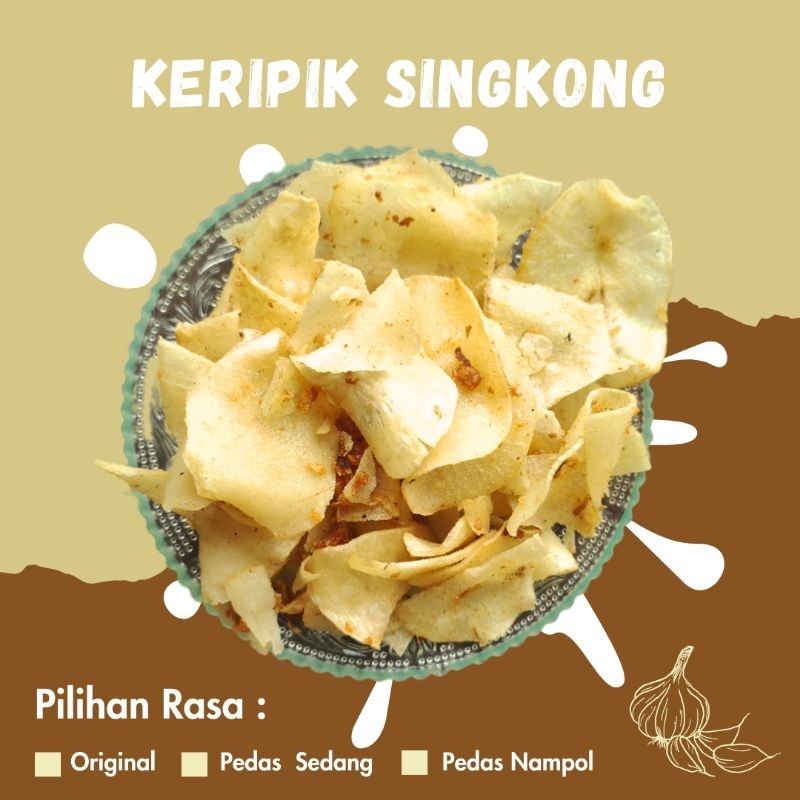 

Keripik Singkong Gurih dan Renyah Asli Ciamis Manis Rasa Bawang Putihh 500gram