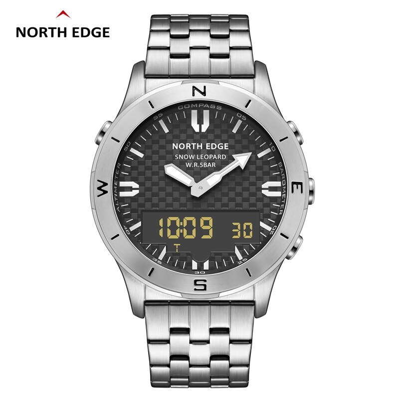 NORTH EDGE SNOW LEOPARD  Digital Luxury Watch Waterproof Altimeter Barometer Compass - DIGITAL LUXUR