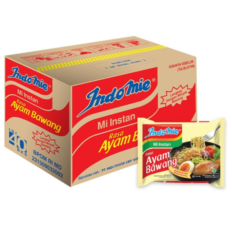 

Indomie Mie Instan Kuah Rasa Ayam Bawang 1 Dus isi 40 pcs