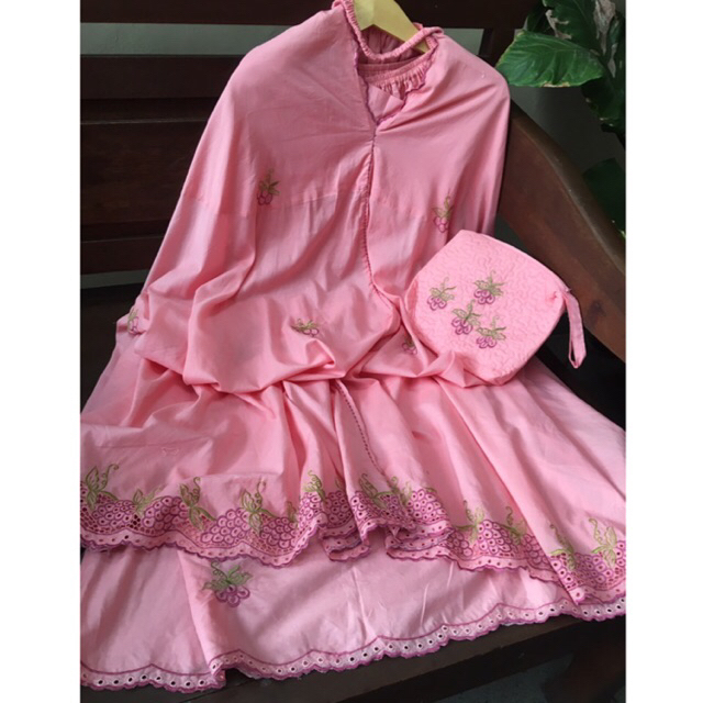 Mukena katun paris kerancang