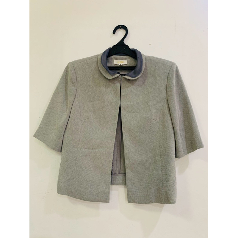 Blazer wanita semi tweed pendek