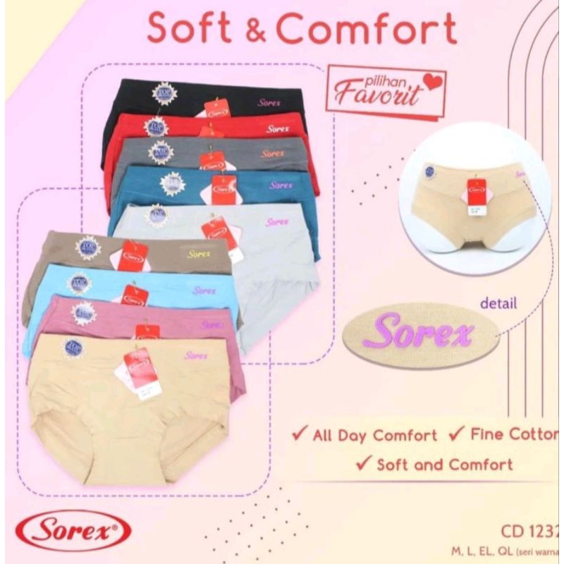Celana Dalam Wanita SOREX art 1232 , KARET LEBAR