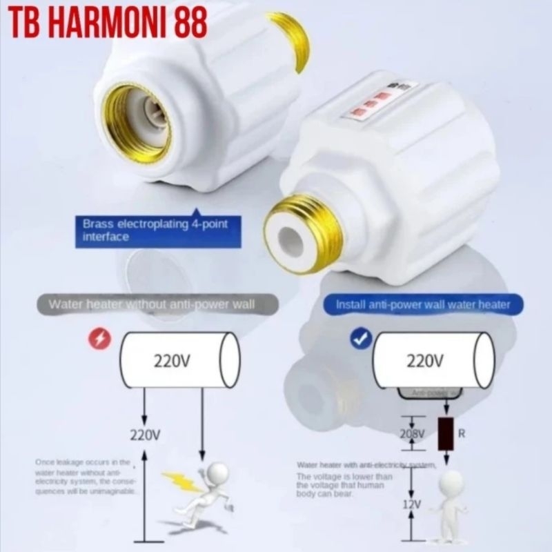 TBH88 - PENGAMAN WATER HEATER ANTI ELEKTRIK / ANTI SETRUM