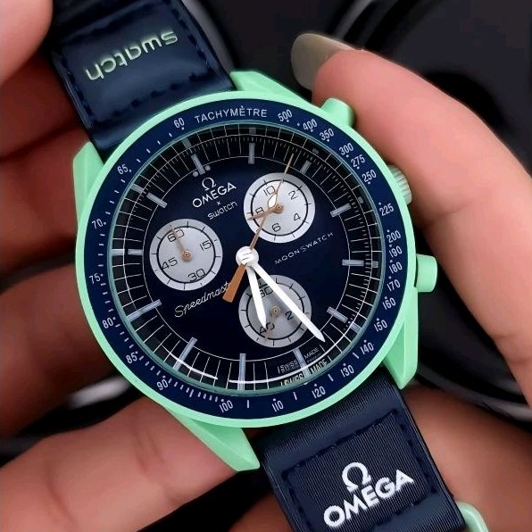 Jam tangan Quartz Chronograph Mission on Earth X SW Velcro strap fullset