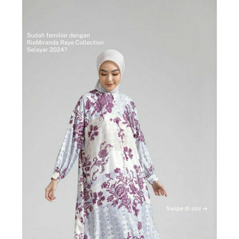 Preloved Ria Miranda Selayar ukuran L/XL 1x pakai / dress Ria Miranda