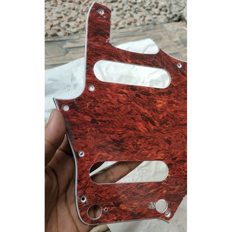 Pickguard Gitar Fender Jaguar tortois 3ply Original