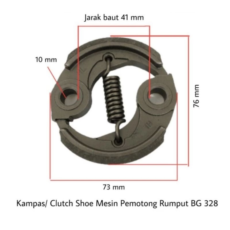 Clutch Shoe / Kampas Mesin Potong Rumput BG 328