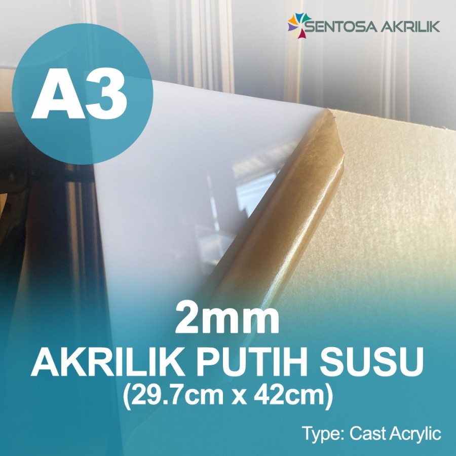 

Akrilik Lembaran A3 Putih Susu 2mm Potongan Murah Cast Acrylic