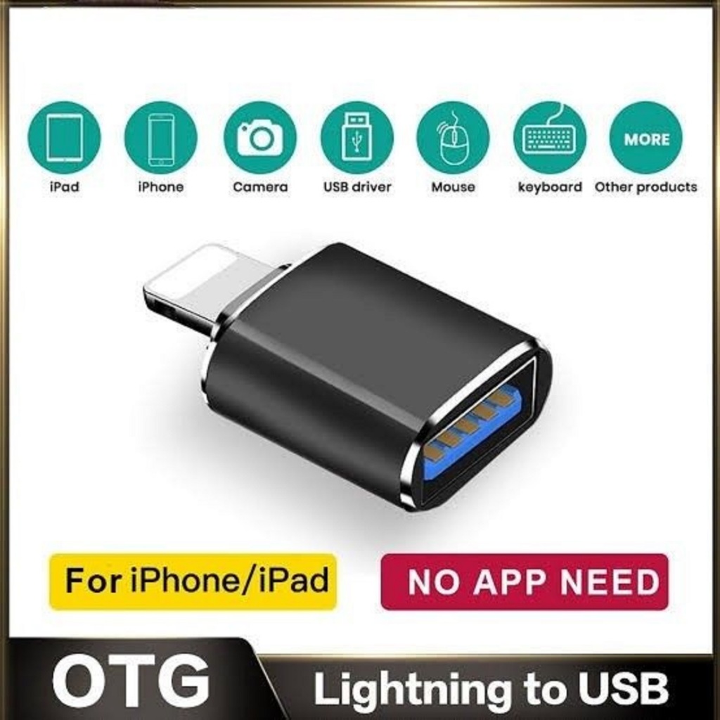 OTG Iphone to USB Kabel OTG iphone ke Flashdisk Lightning to USB Female OTG Adapter