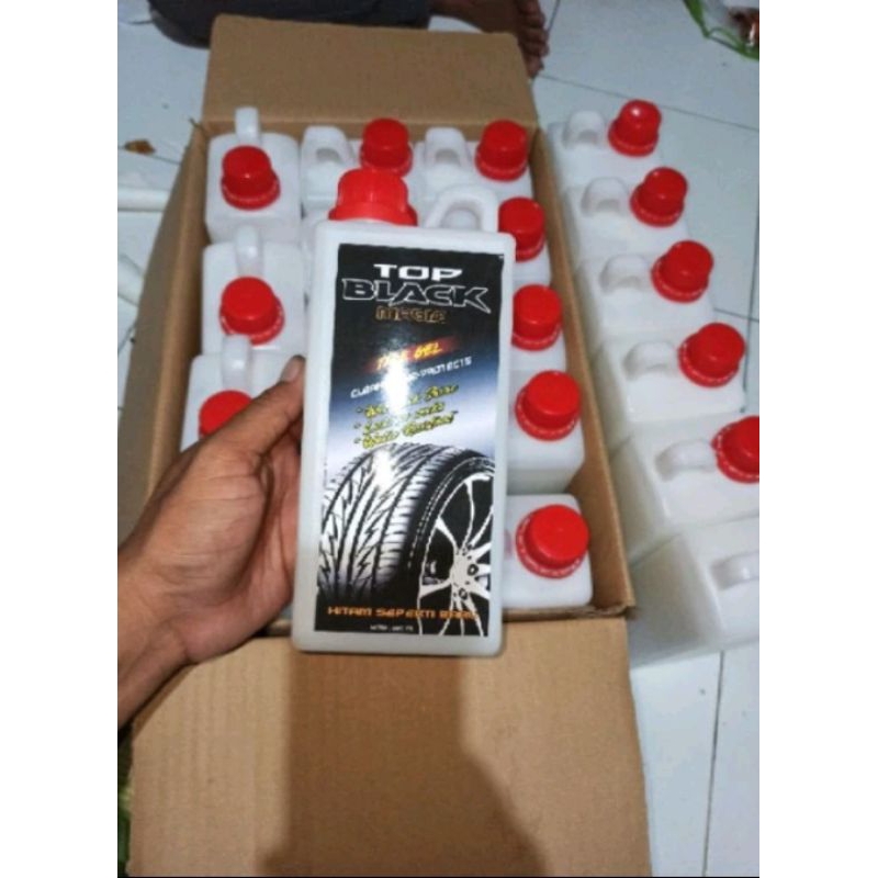 Semir Ban Top Magic Tire Gel Polish  Pengkilap Ban Mobil motor 1 Liter Premium