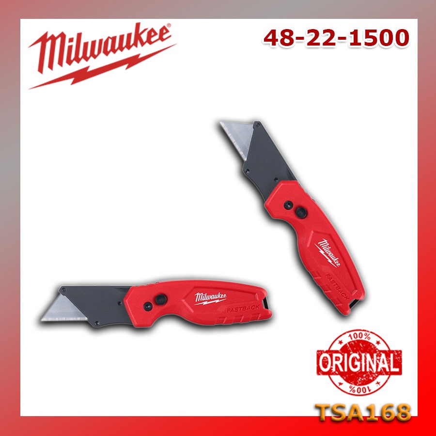 Milwaukee FASTBACK Compact Folding Utility Knife 48-22-1500 1 Pisau Lipat ORI USA