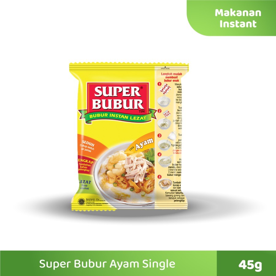 

Super Bubur Ayam Instan Single 45 gram