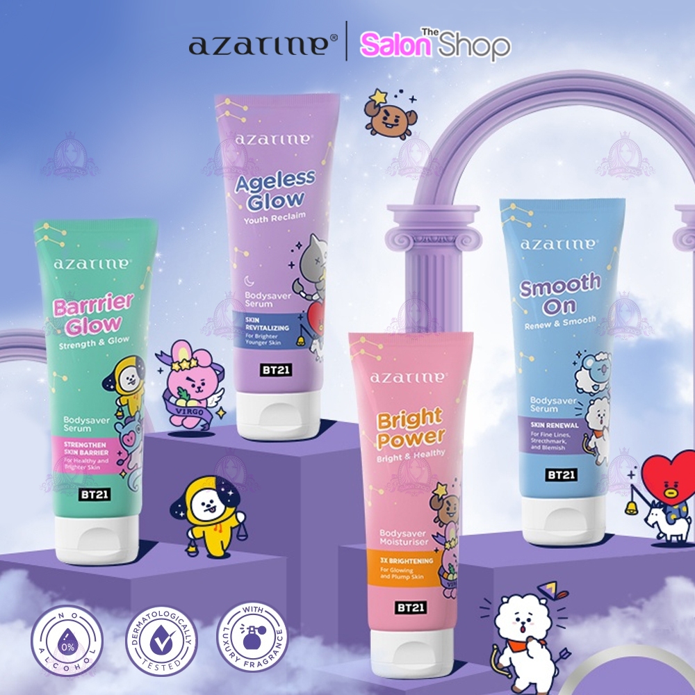 Azarine x BT21 Body Guard Moisturizer Sunscreen Serum 100ml SPF 50 PA++++ | Body Saver Moisturiser 1