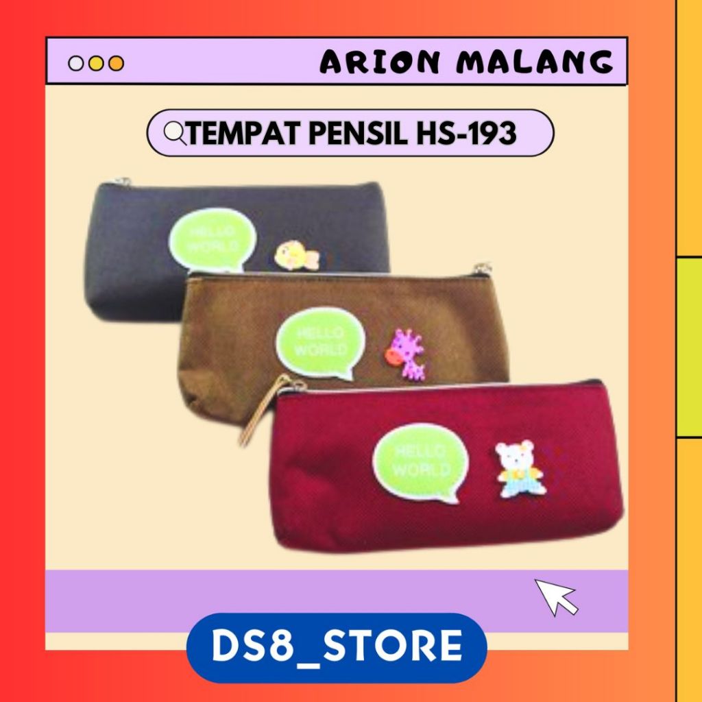 

KOTAK PENSIL/TEMPAT PENSIL/PENCIL CASE HELLO WORLD mika HS-193