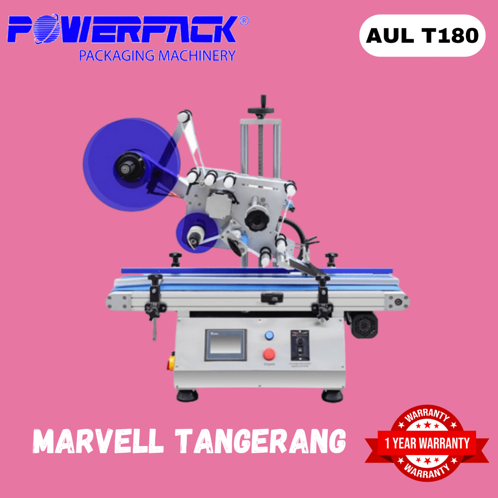 

POWERPACK AUL T180 Table Top Up Side Labeling Machine / Mesin Label Otomatis