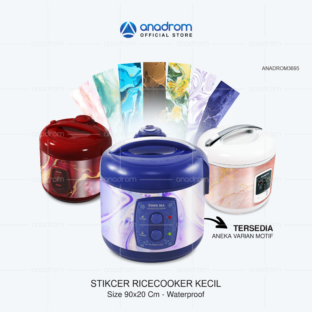 Sticker Ricecooker Kecil  | Sticker Magic Com | Sticker Ricecooker Aesthetic Motif Marble | Anadrom 