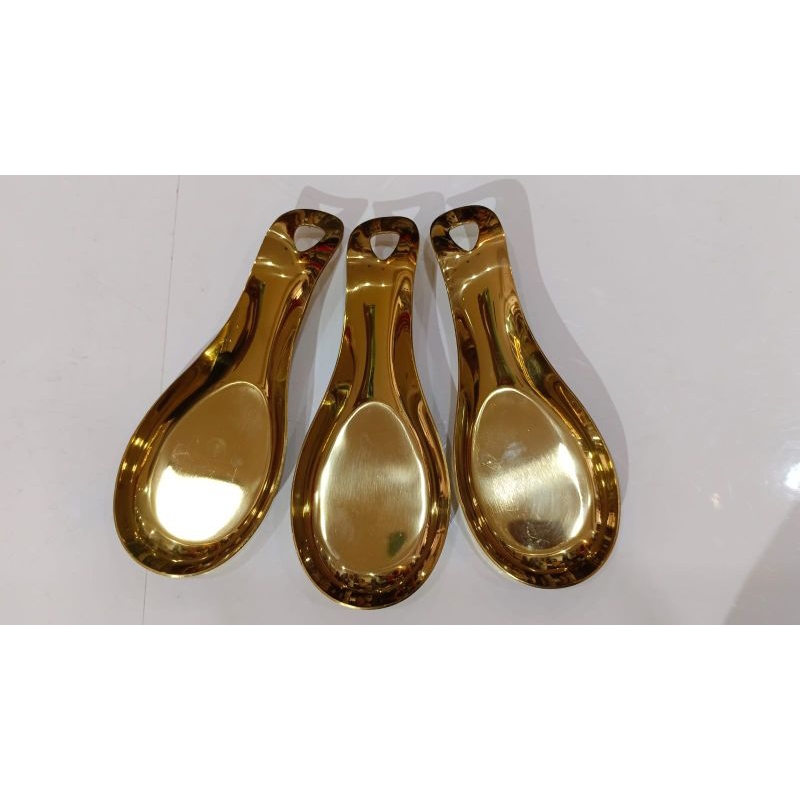 Tatakan Sendok stainless Gold | Alas Sendok Prasmanan