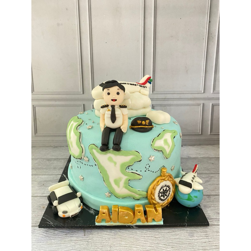 

custom kue ulang tahun tema astronot