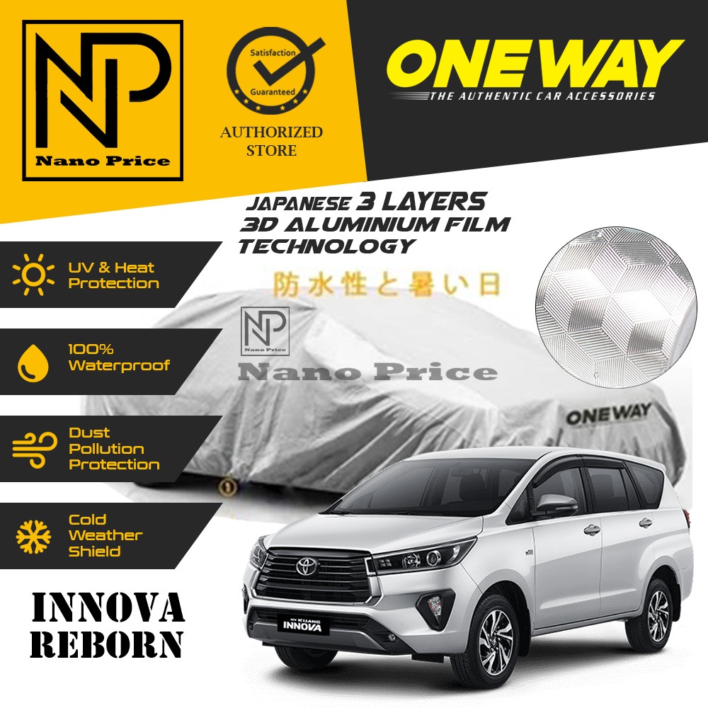 Cover Sarung Mobil INNOVA REBORN one way 3 layer / Innova Reborn 3 lapis one way