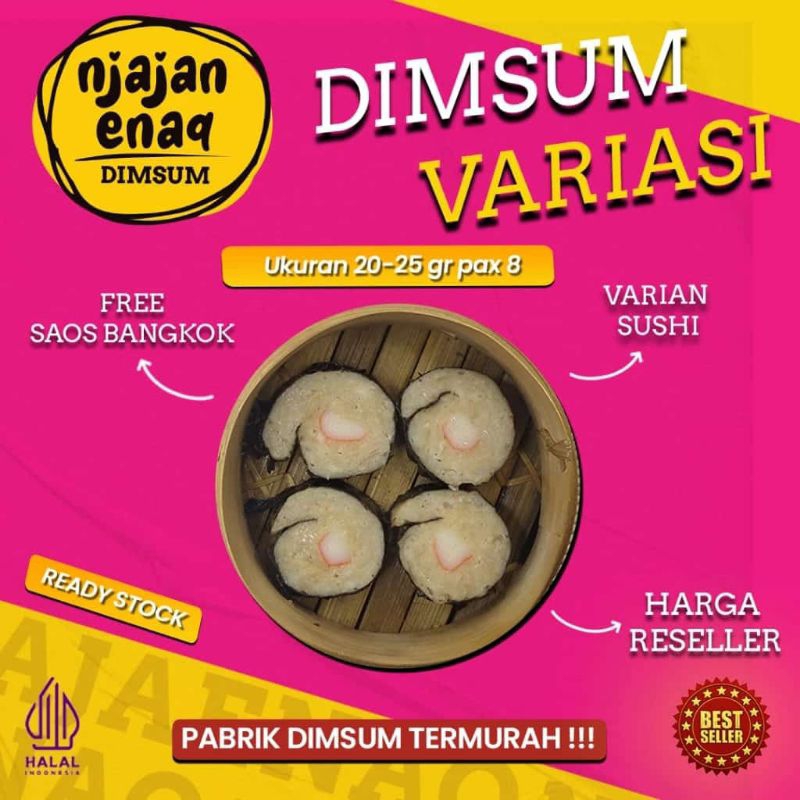 

DIMSUM VARIASI SUSHI 20gr ISI 8 pcs