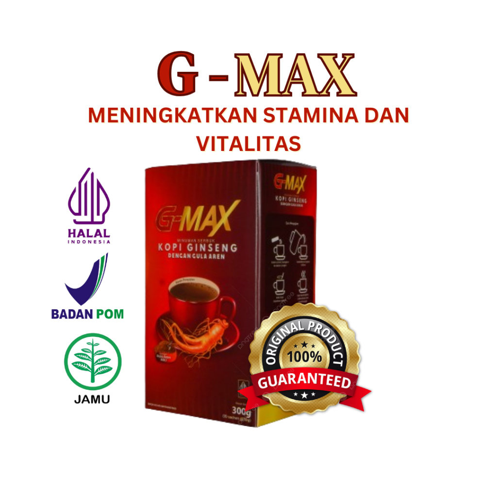 

PROMO PRODUK ORIGINAL G-MAX COFFE - KOPI PENAMBAH STAMINA PRIA BPOM AMAN - GATOT KACA RUBE JAVAMALE