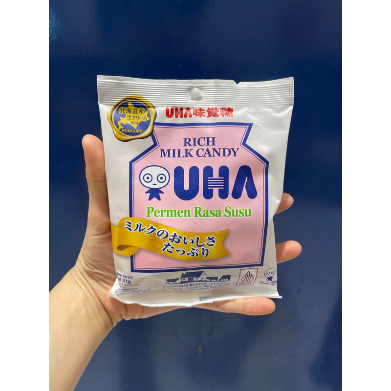 

uha permen susu 51gr - uha rich milk candy - permen susu vanilla uha