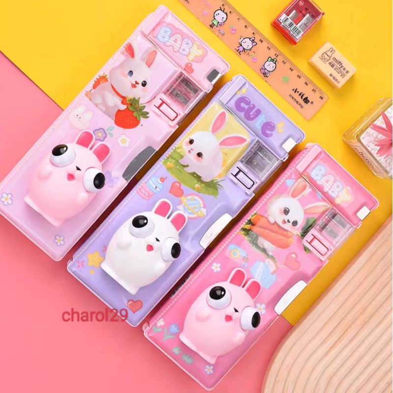 

Kotak pencil squishy/tempat pensil boneka timbul/pencil case puppy dog/kotak pensil 3D/kotak pencil magnet
