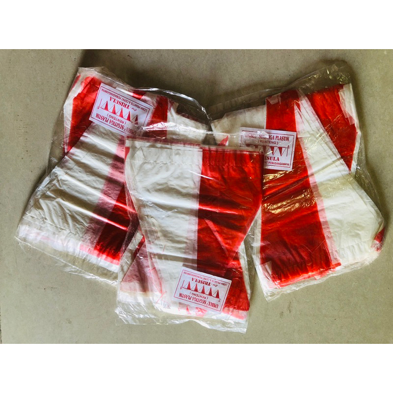 bendera segitiga plastik umbul” segitiga bendera renteng cap trisula 1 pak