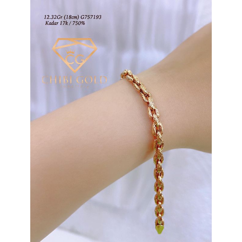 CHIBIGOLD - Gelang tangan Marcopolo emas 750 kadar 17k - CHIBI gold