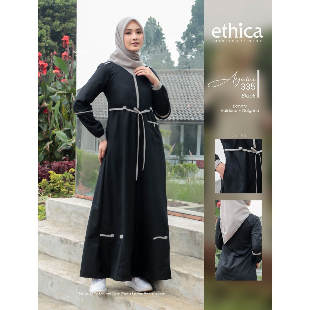 Ayumi 335 Black Gamis Daily