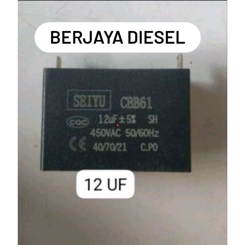 Kapasitor/capacitor 12uf untuk mesin genset