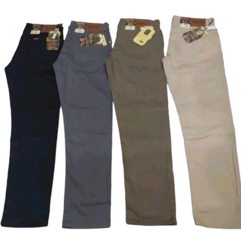 Celana fallas kanvas reguler stretch original size 33-38