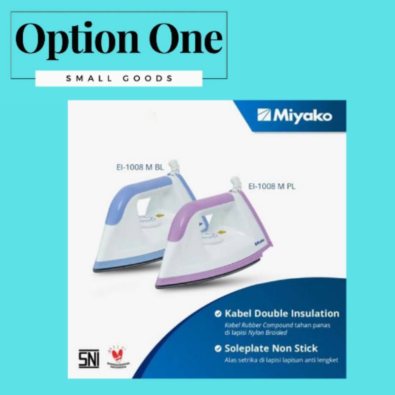 Miyako Setrika EI-1008M gosokan Baju EI 1008M / EI1008M