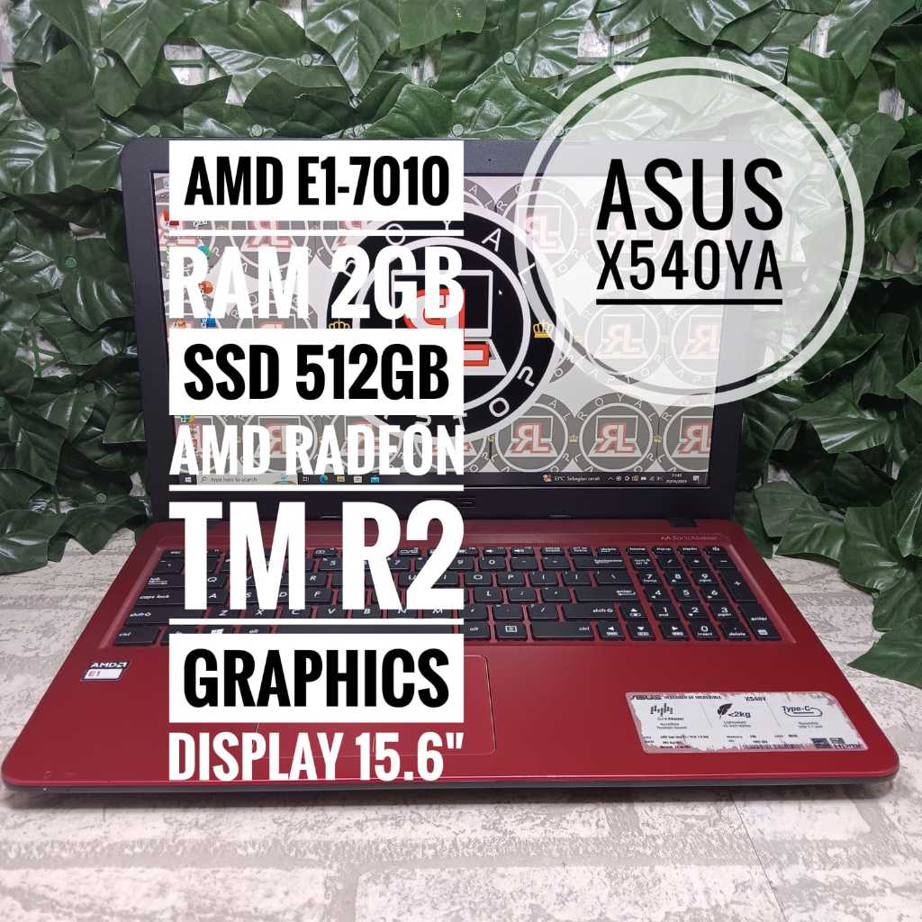 laptop asus x540ya second murah ssd 512gb