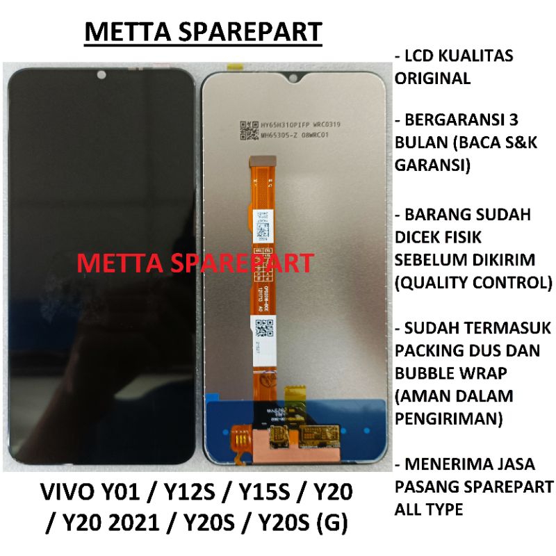 Original OEM LCD Touchscreen Vivo Y01 / Y12S / Y15S / Y20 / Y20 2021 / Y20S / Y20S (G)