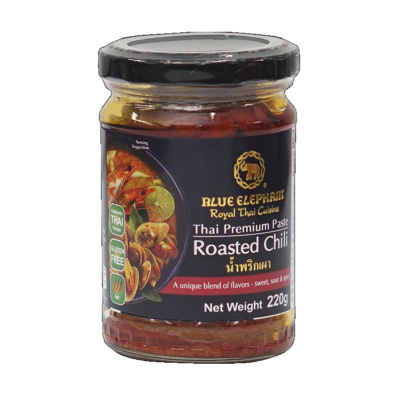 

Blue Elephant Thai Premium Paste Roasted Chili Sweet, Sour & Spicy 220 Gram
