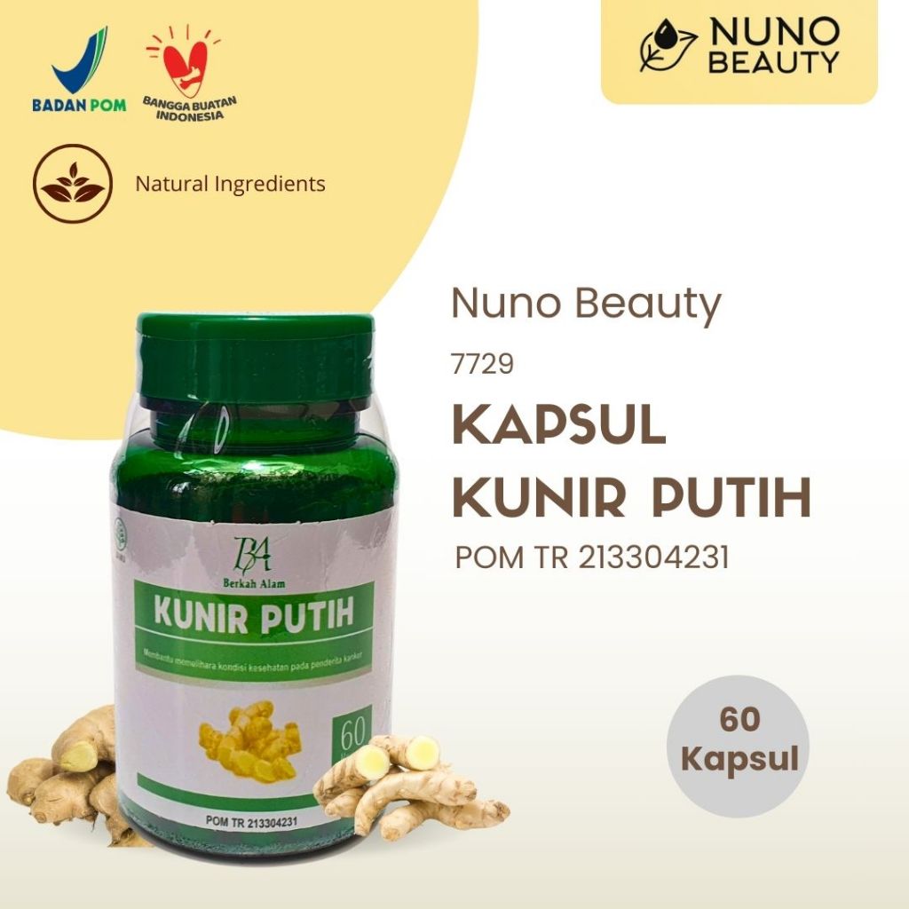 Kapsul Kunir Putih Extrak  @ 60 Kapsul / Kapsul Kunir Putih / Extrak Kunir Putih