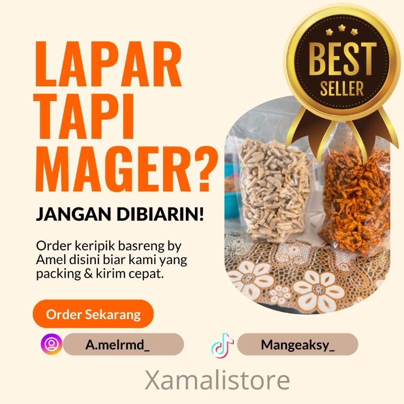 

KERIPIK GURIH, KERIPIK PEDAS, KERIPIK BASRENG BY AMEL