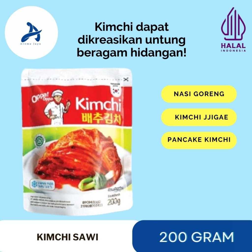 

KIMCHI Sawi Fresh / Kimchi Halal / Kimchi Korea 200G - Makanan Korea