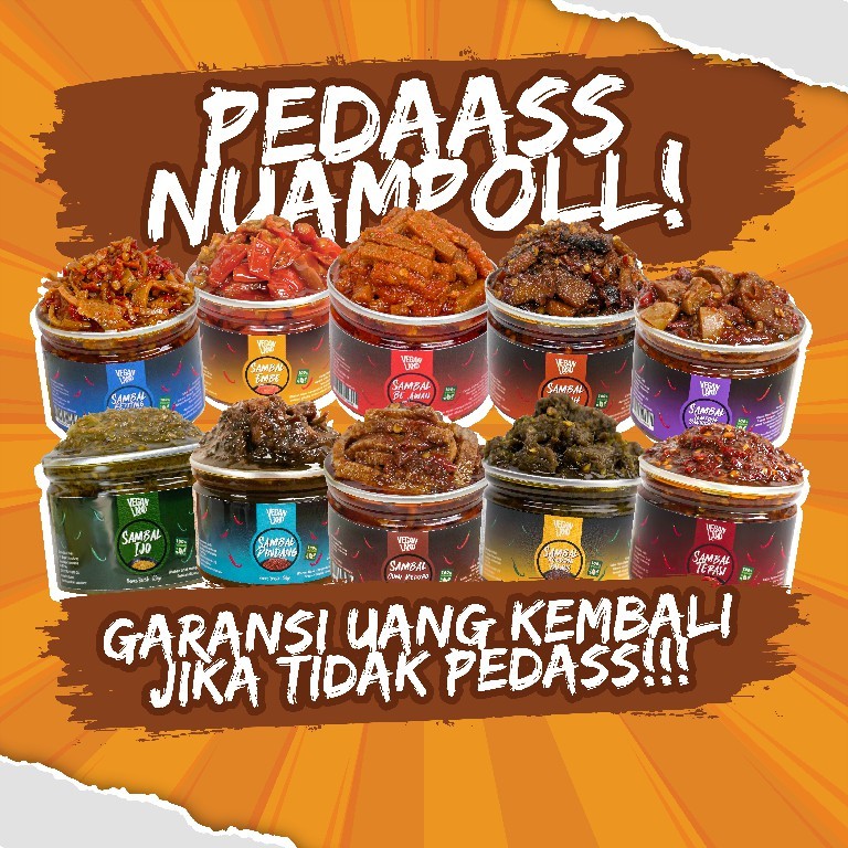

[BEST SELLER] SAMBEL SUPER PEDAS NAMPOL GARANSI 100% UANG KEMBALI | SAMBAL ALL VARIAN | VEGAN LAND