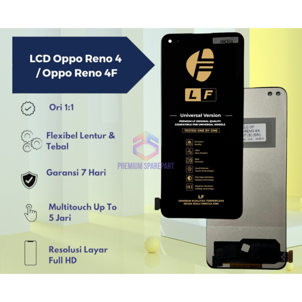 LCD Oppo Reno 4 / Oppo Reno 4F Fullset Touchscreen / LCD LF (Bergaransi)
