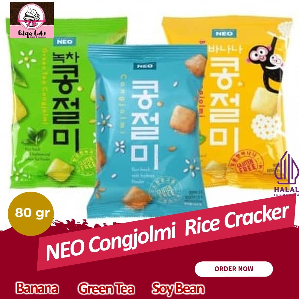 

NEO Congjomil Rice Snack with Soy Powder Banana and Green Tea 60 Gram