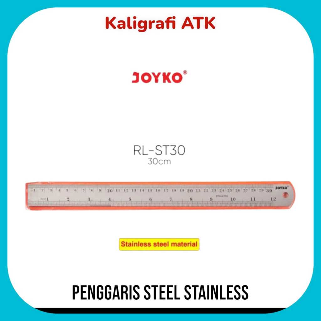 

penggaris besi stainless steel ruler Joyko 30cm / 40cm / 60cm