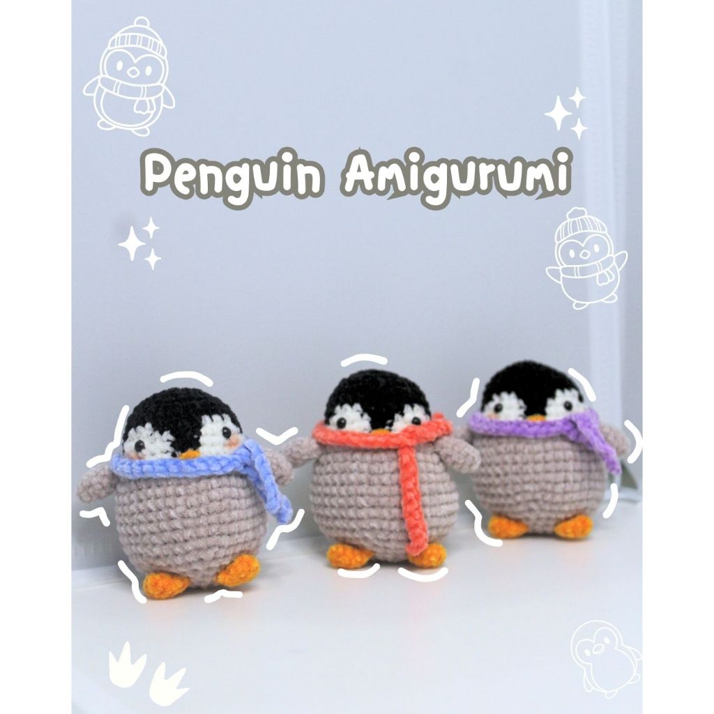 PENGUIN AMIGURUMI [BONEKA RAJUT PINGUIN]