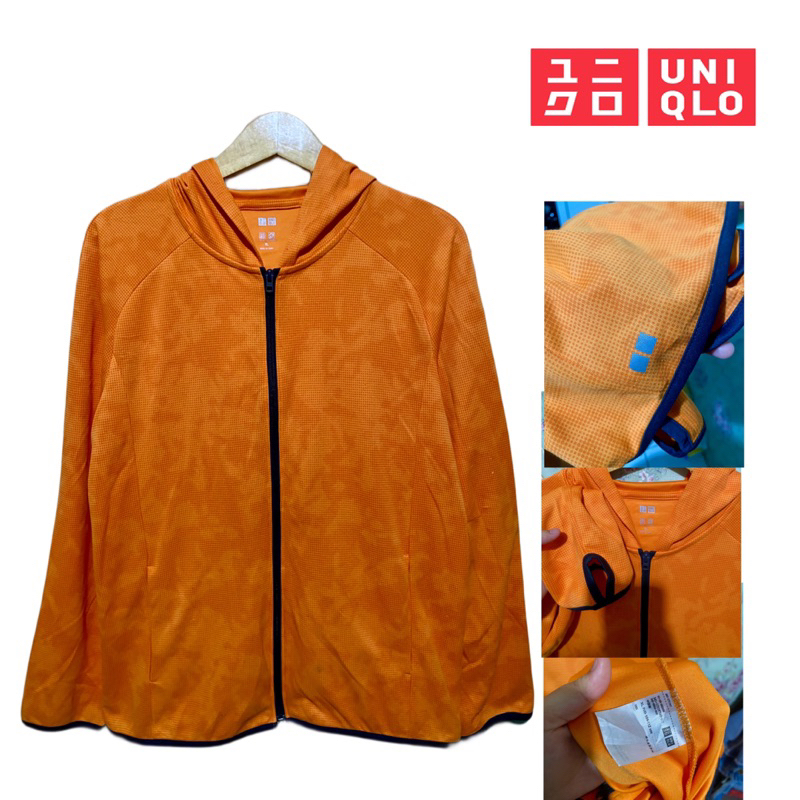 Uniqlo Running Jaket Olahraga Lari Kemo Original Brand Trifht