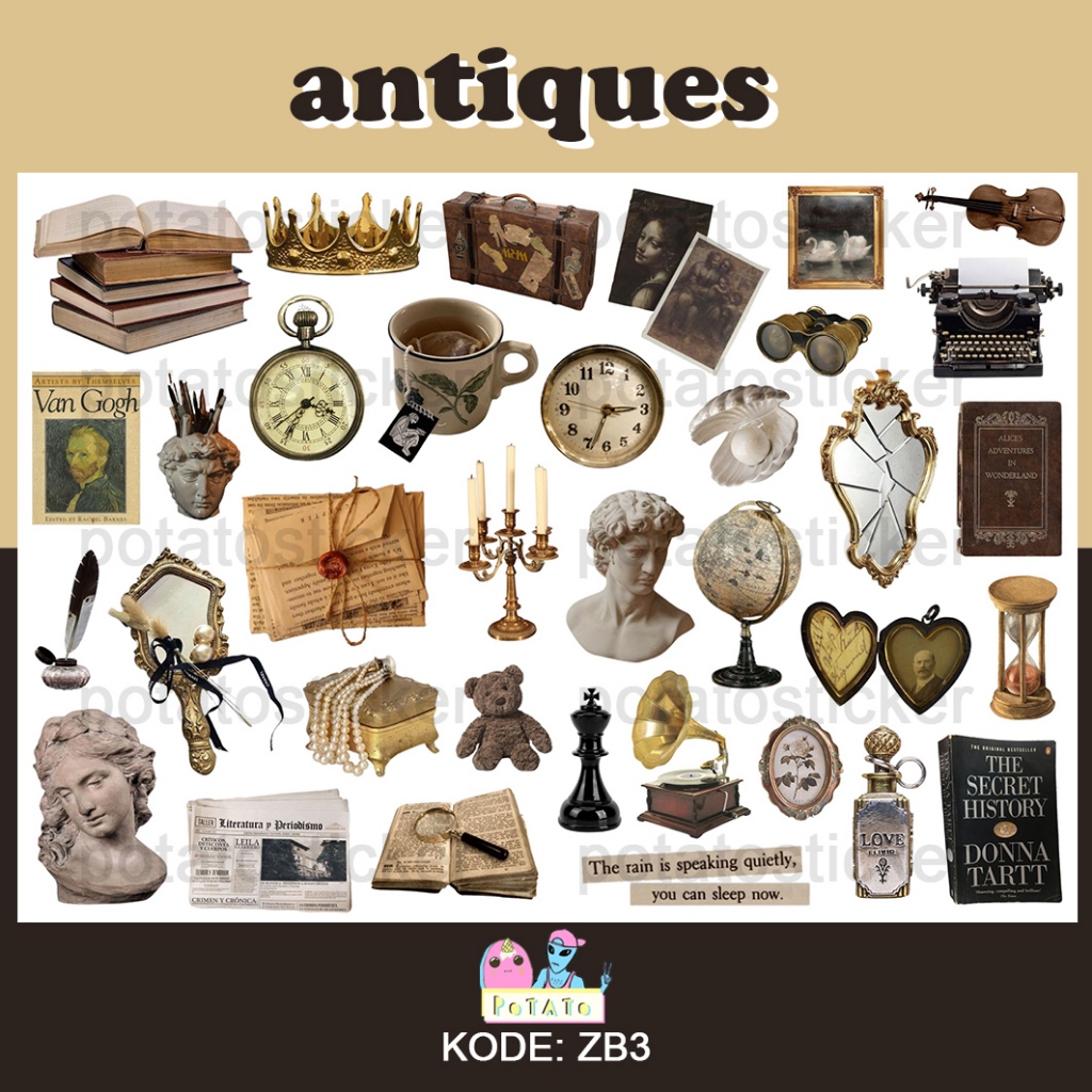 

antique vintage dark academia sticker [journal scrapbook]